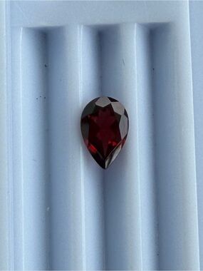 Pear-Shaped Deep Red Garnet Gemstone 1.41 carats